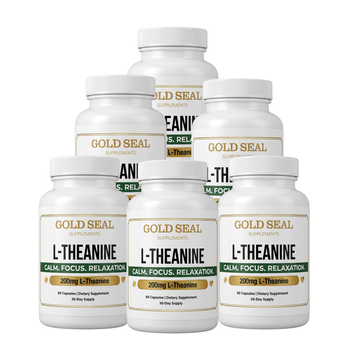 L-Theanine 200mg (5 Bottles)